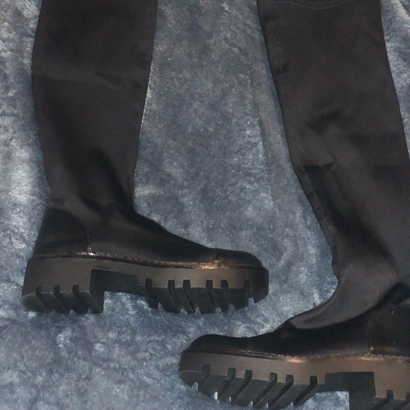 tall lug soled boots